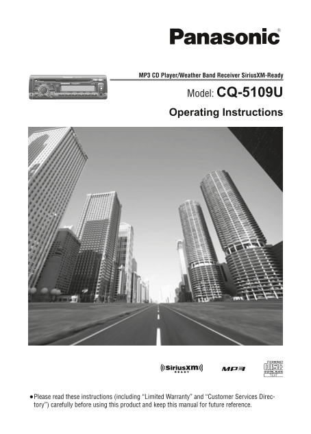 Panasonic CQ5109U User Guide and Manual - Page 1