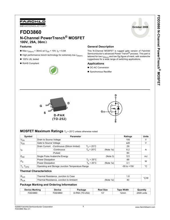 Fairchild FDD3860 User's Guide - Page 1