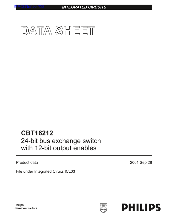 Philips CBT16212 Data Sheet - Page 1
