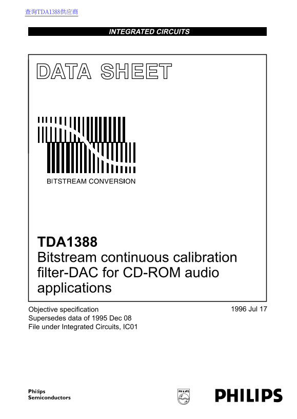 Philips TDA1388 Data Manual - Page 1