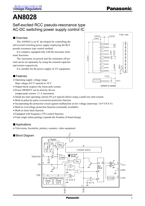 Panasonic AN8028 Data Sheet/Manual - Page 1