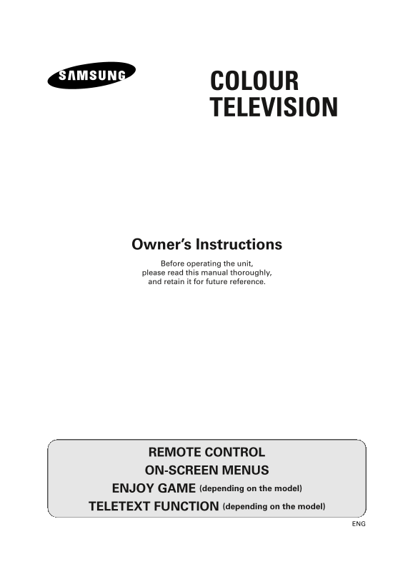 Samsung Color Television User's Manual (11) - Page 1