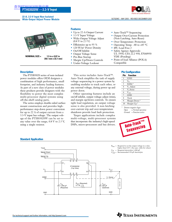 Texas Instruments SLTS206C Data Sheet - Page 1