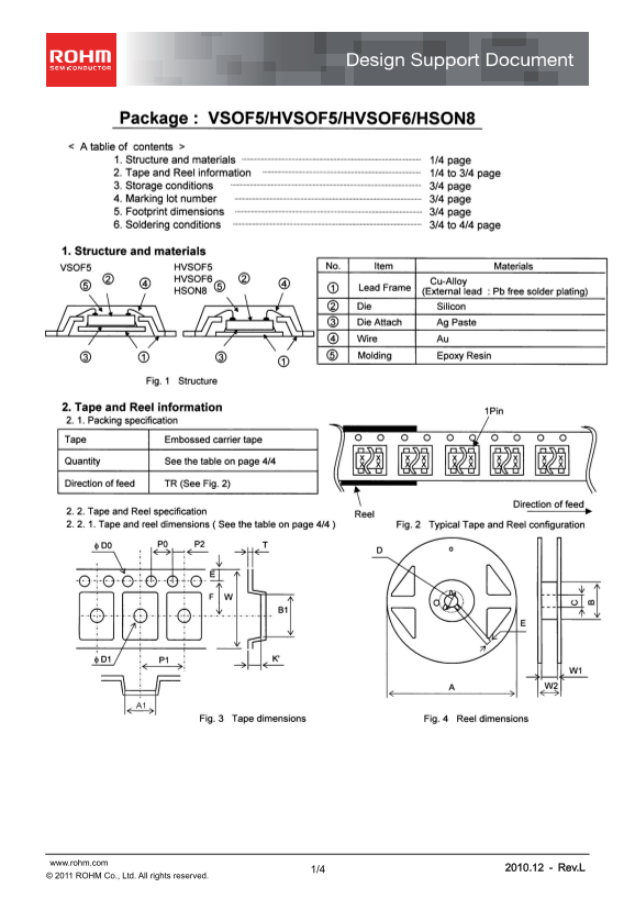 ROHM VSOF5 HVSOF5 HVSOF6 HSON8 Owner's Manual User Guide - Page 1