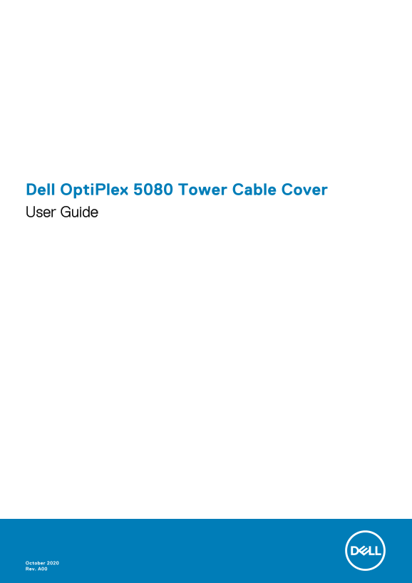 Dell OptiPlex 5080 Tower Cable Cover User Guide - Page 1