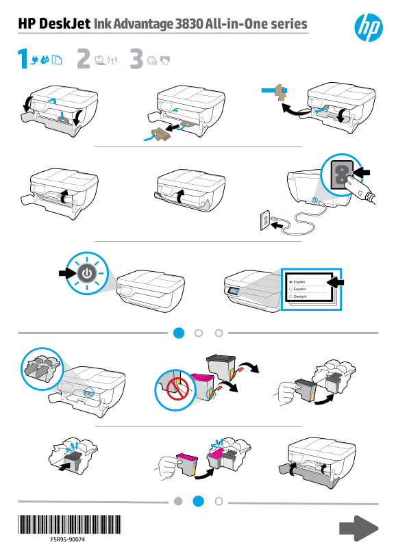 HP DeskJet Ink Advantage 3830 Series Install Poster - Page 1