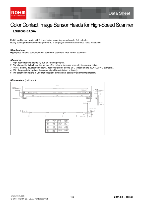ROHM LSH6008-BA50A User Guide - Page 1