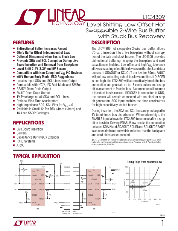 LINEAR TECHNOLOGY - LTC4309 Data Sheet - Page 1