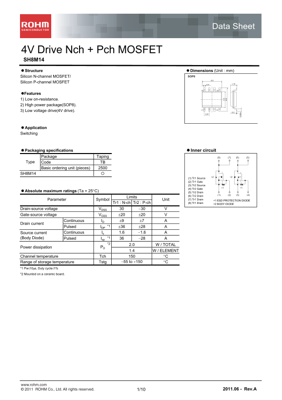 ROHM SH8M14 User Guide and Manual - Page 1