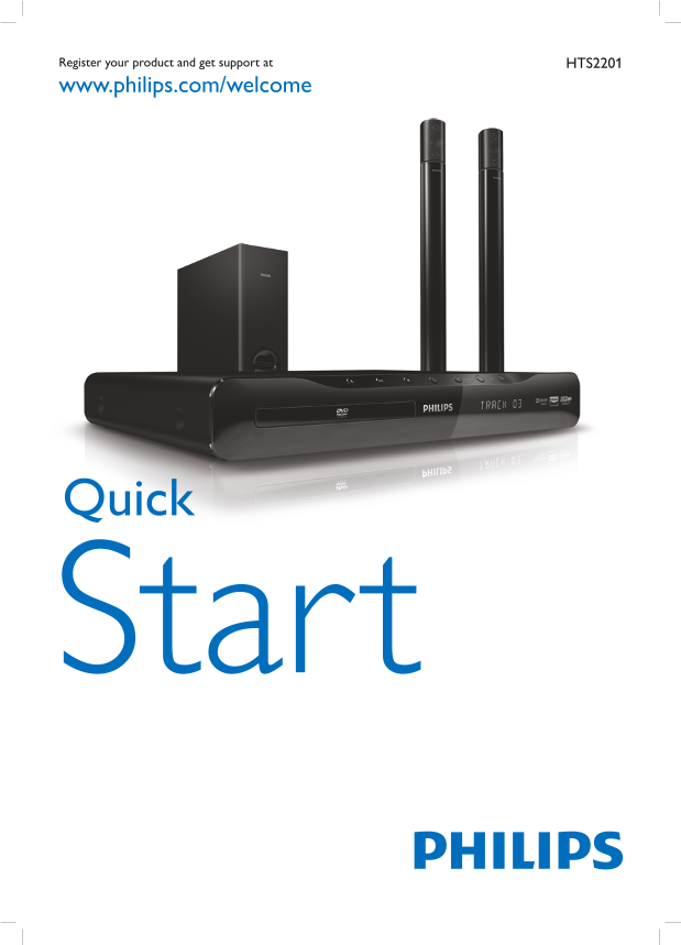 Philips HTS2201 Quick User Guide - Page 1