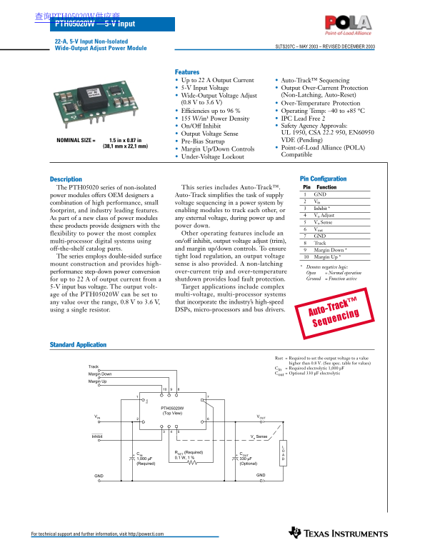 Texas Instruments SLTS207C Data Sheet - Page 1