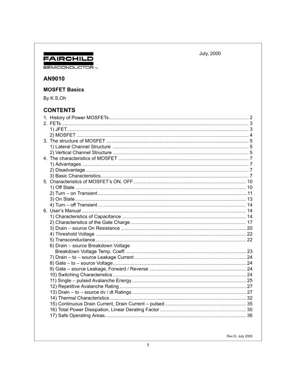 Fairchild AN9010 User Guide - Page 1