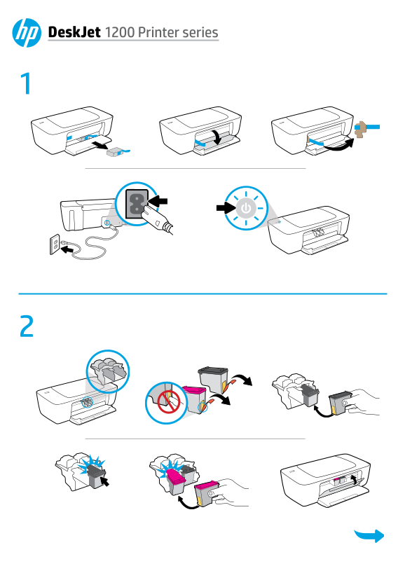 HP DeskJet 1200 Series Installation Poster - Page 1