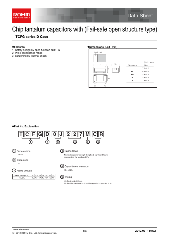 ROHM TCFG series D case Data Handbook - Page 1