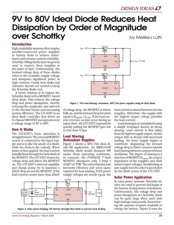 Linear Design Features LTMag-V18N01-10-LTC4357-Lum Technical Manual - Page 1