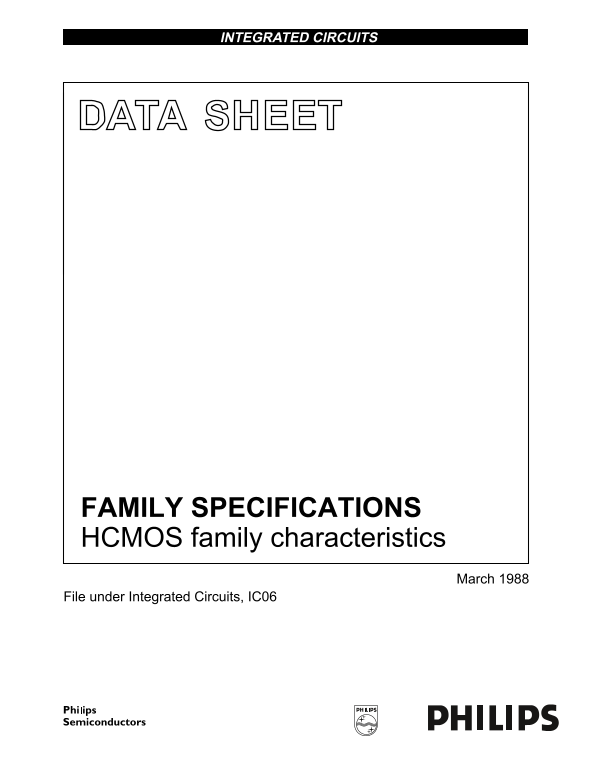 Philips FAMILY SPECIFICATIONS Data Manual - Page 1