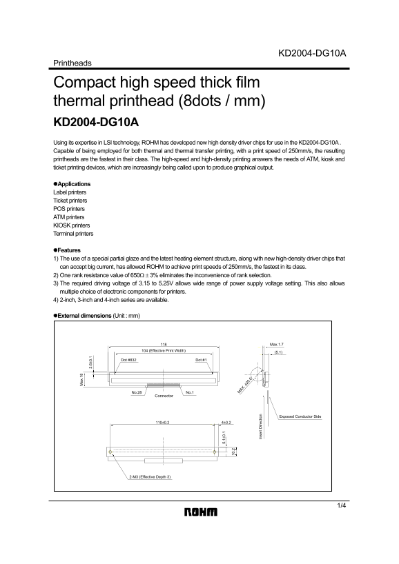 ROHM KD2004-DG10A User Guide - Page 1