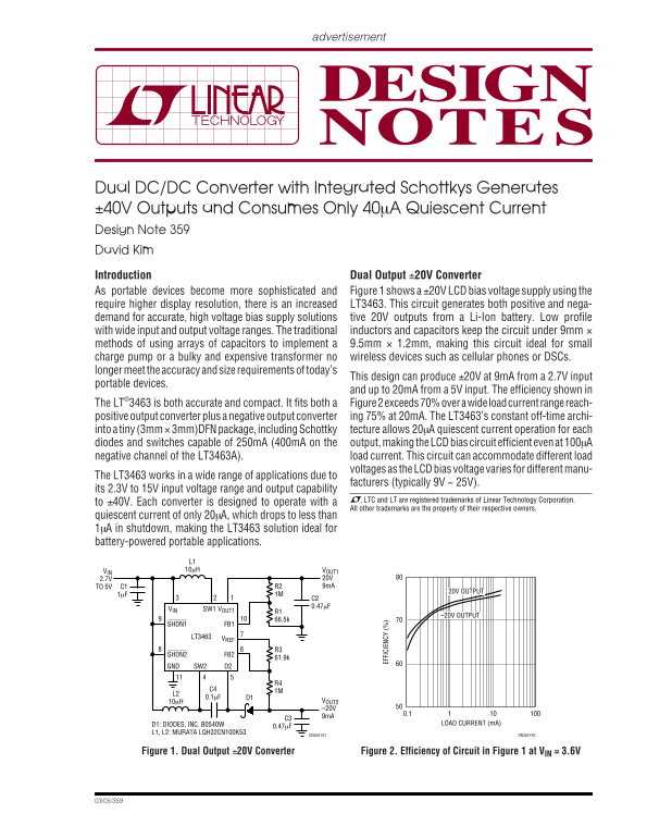 LINEAR dn359f Data Sheet - Page 1