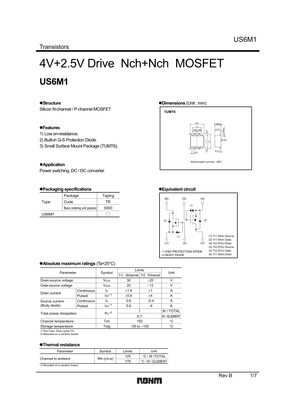 ROHM US6M1 User Guide - Page 1