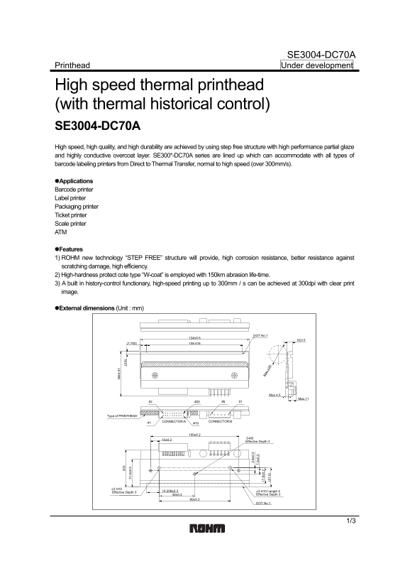 ROHM SE3004-DC70A User Guide - Page 1