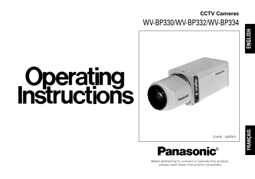 Panasonic WVBP330 User's Manual - Page 1