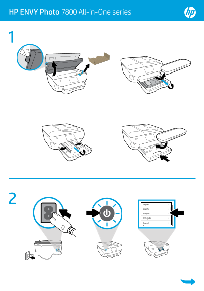 HP ENVY Photo 7800 Installation Poster for Multi-Function Printer Series - Page 1