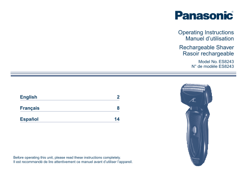 Panasonic ES8243 User Guide - Page 1