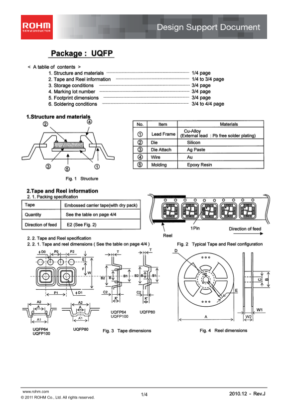 ROHM UQFP User Guide and Specifications - Page 1