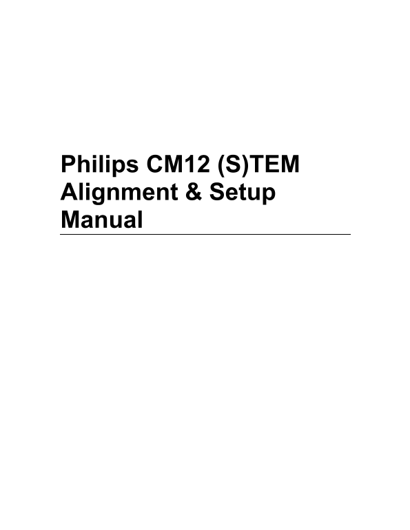 Philips CM12(S)TEM User Guide - Page 1