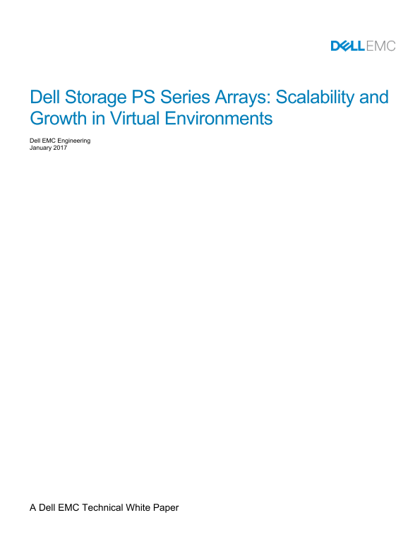 Dell PS Series Arrays - Scalability and Growth in Virtual Environments Owner's Manual, User Guide - Page 1