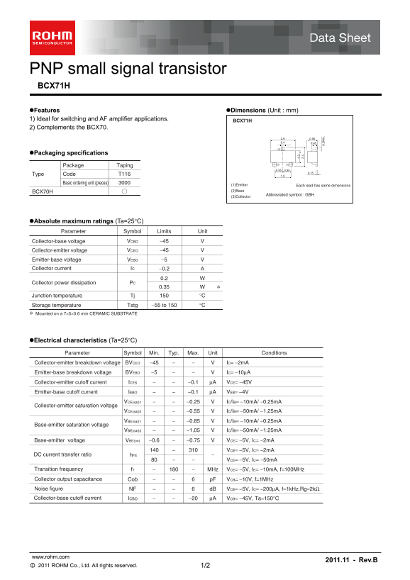 ROHM BCX71H User Guide - Page 1