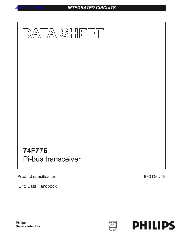PHILIPS 74F776 Data Sheet - Page 1