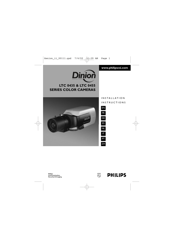 Philips LTC 0435 LTC 0455 User's Guide - Page 1