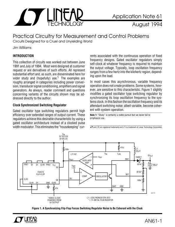 LINEAR AN61-1 Data Sheet - Page 1
