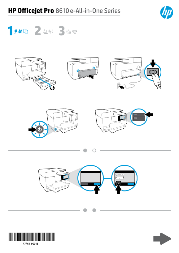 HP Officejet Pro 8610 Series Installation Poster - Page 1