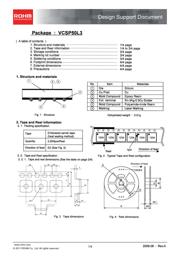 ROHM VCSP50L3 Data Manual - Page 1