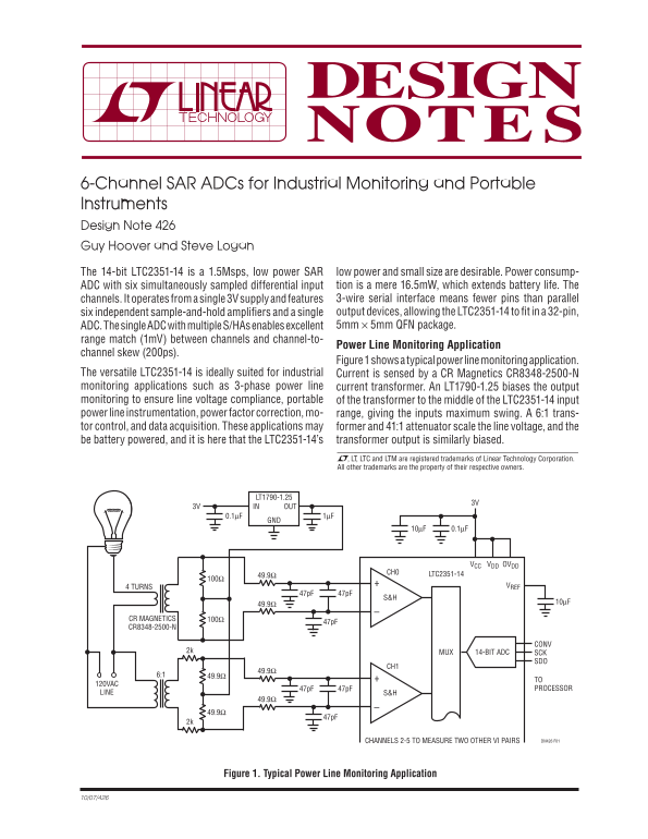 LINEAR dn426f Data Sheet - Page 1