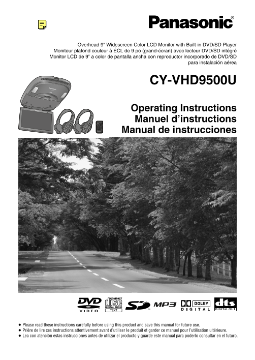 Panasonic CYVHD9500U User Guide - Page 1