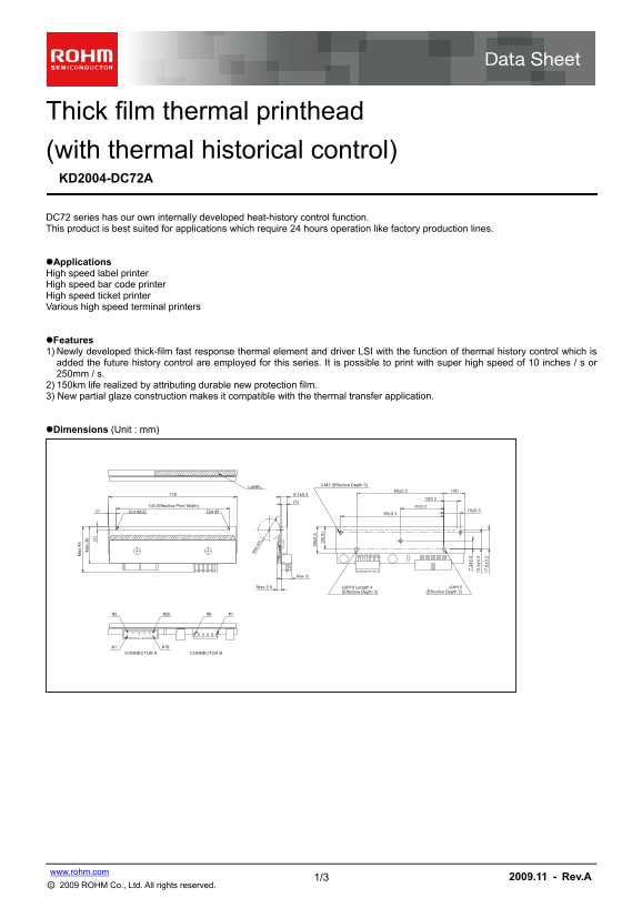 ROHM KD2004-DC72A User Guide - Page 1