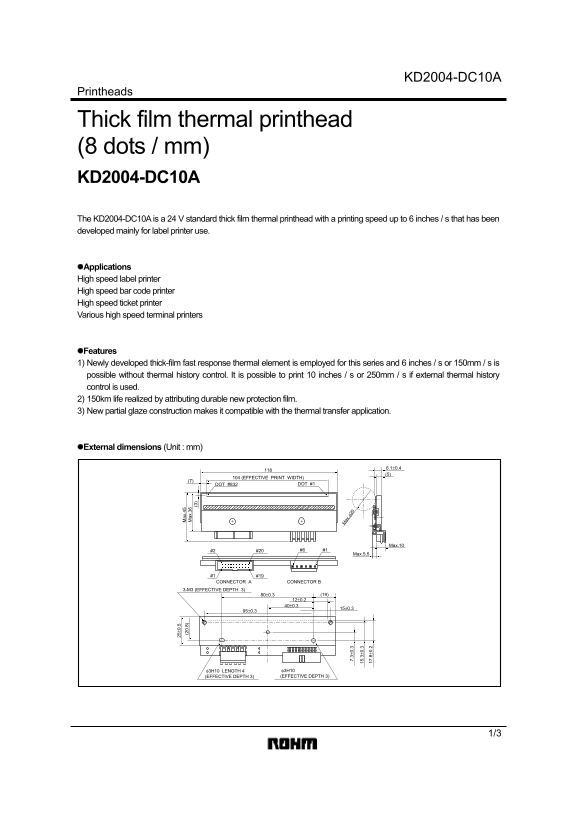 ROHM KD2004-DC10A User Guide - Page 1