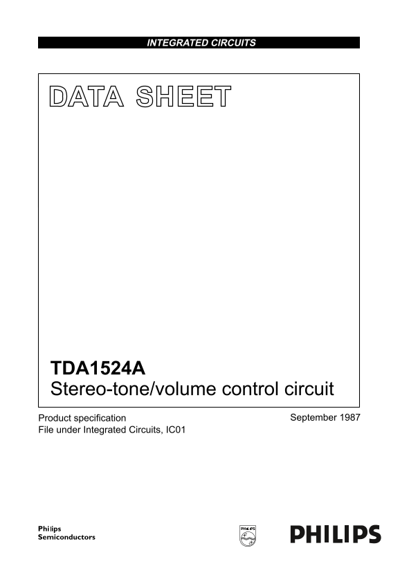 PHILIPS TDA1524A Data Sheet - Page 1