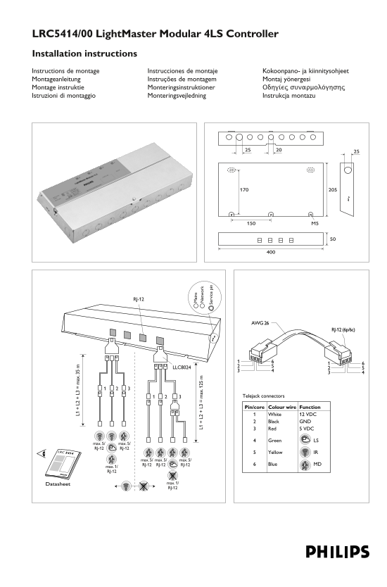 Philips LRC5414 00 LightMaster Modular 4LS Controller Installation and User Guide - Page 1