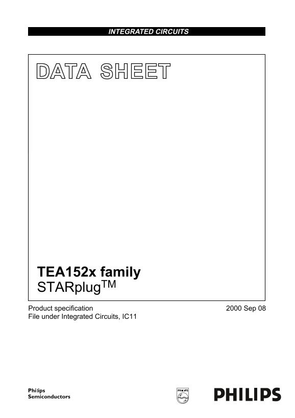 Philips Tea152x Family STARplug Data Manual/Specifications - Page 1