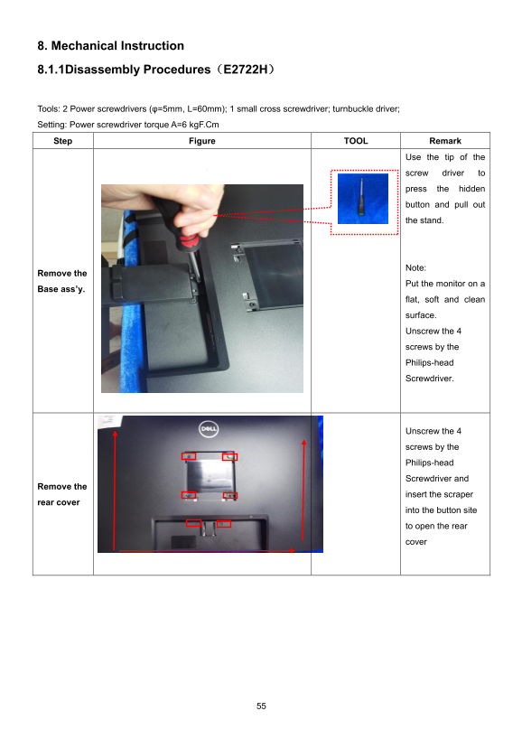 Dell E2722HS Monitor Teardown Instructions - Page 1