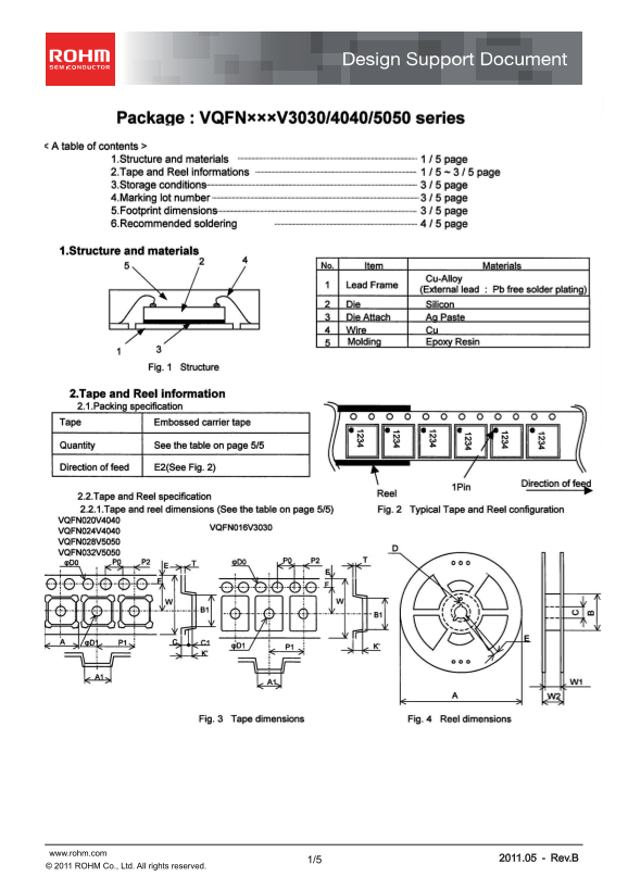 ROHM VQFNxxxV3030 4040 5050series Owner's Manual User Guide - Page 1