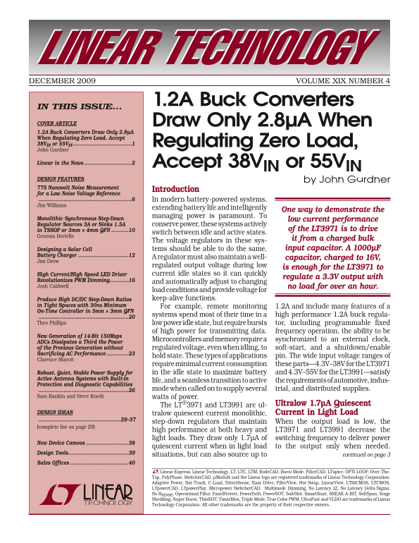 LINEAR LT3971 User Guide and Manual - Page 1