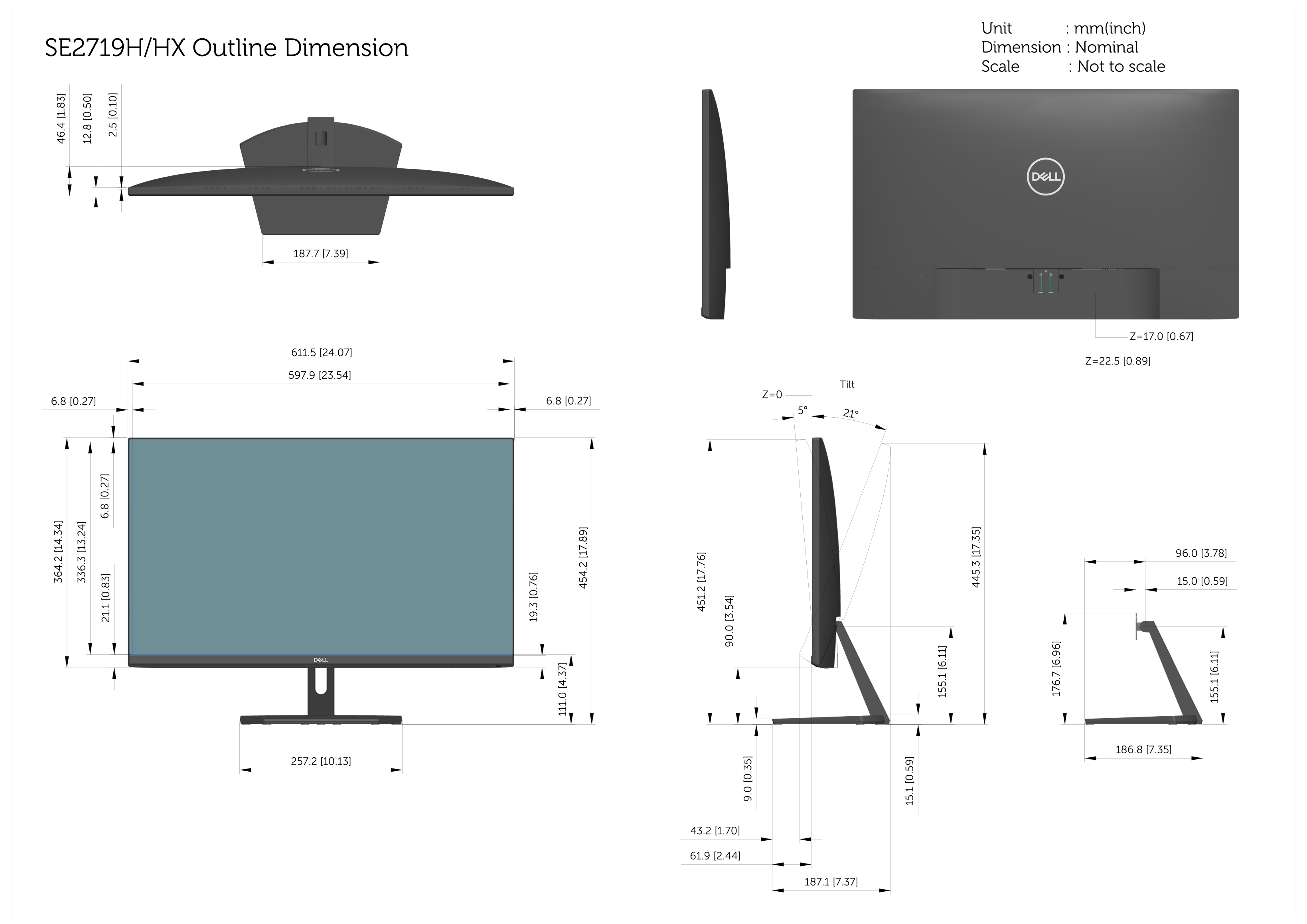 Dell SE2719H_SE2719HX Monitor User Manual and Specifications - Page 1