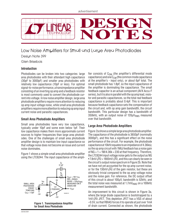 LINEAR dn399f Data Manual - Page 1