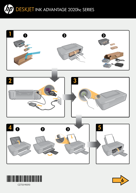 HP Deskjet Ink Advantage 2020hc Printer Series Install Poster - Page 1
