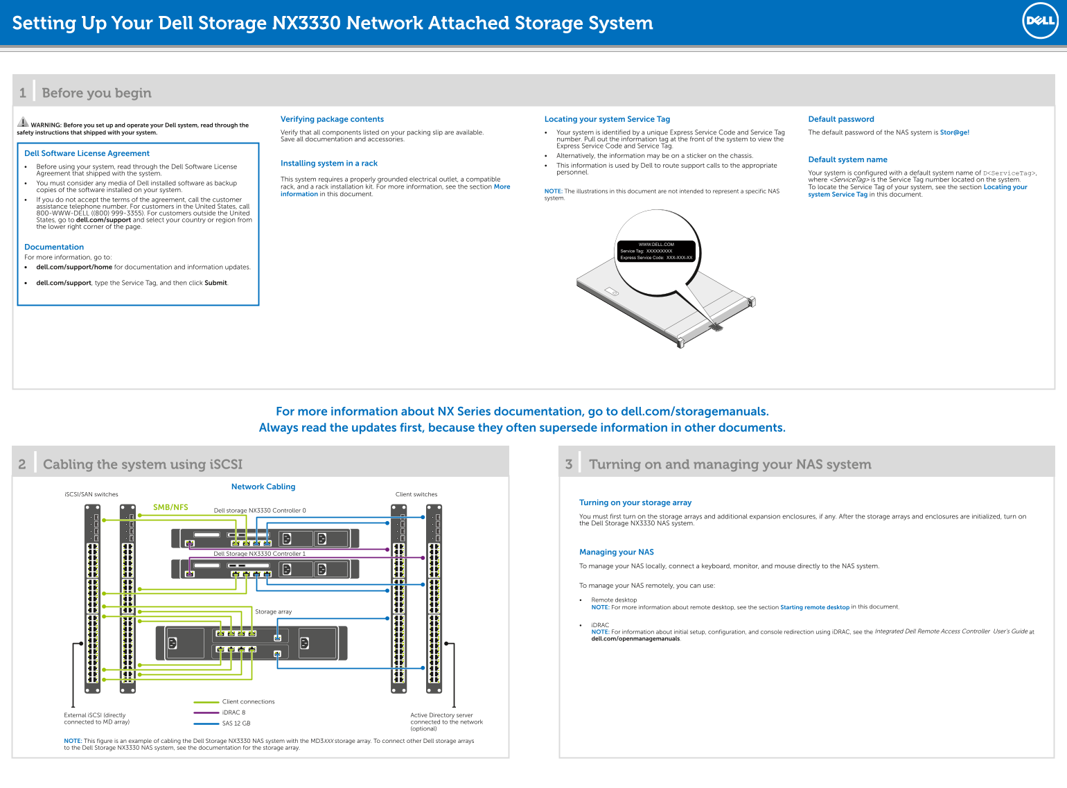 Setting Up Your Dell Storage NX3330 Network Attached Storage System - Page 1
